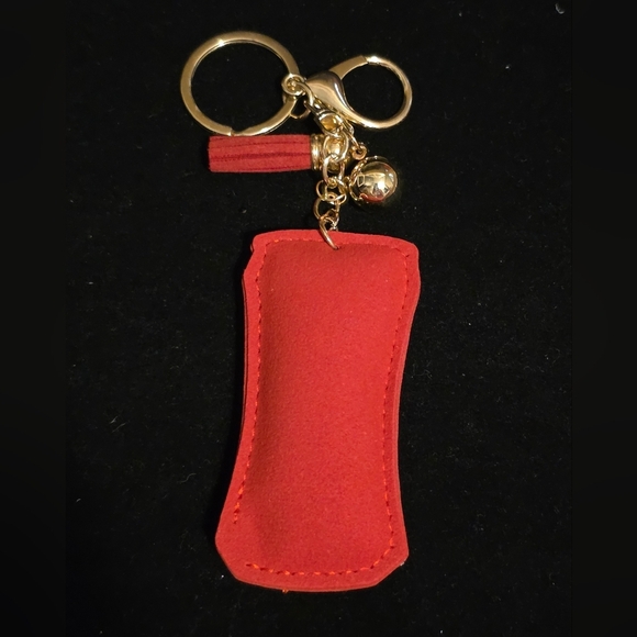 Cola Red and Silver Rhinestone Bag Charm / Keychain - Picture 2 of 2